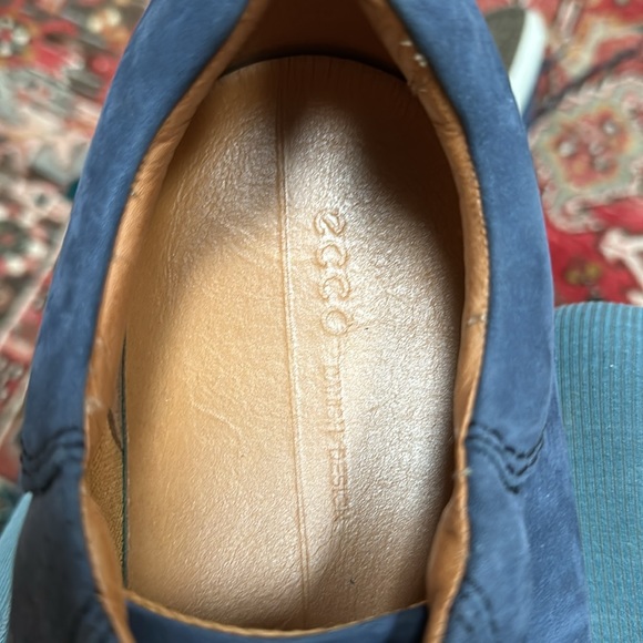 Ecco blue suede dress sneakers - Picture 5 of 7